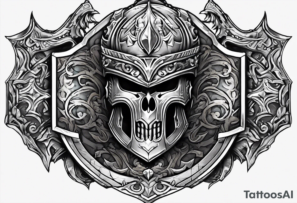 Warrior, shield, brotherhood, loyalty tattoo idea