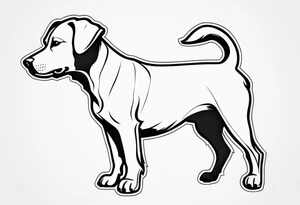 Mão e pata de cachorro batendo uma na outra tattoo idea