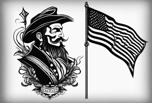 flag from the strawhats in once piece tattoo idea