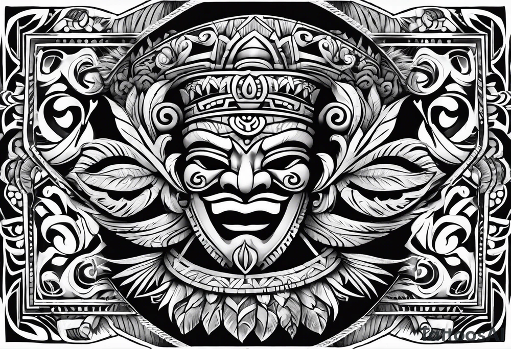 hawaiian tiki tattoo idea