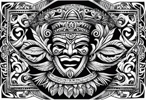 hawaiian tiki tattoo idea