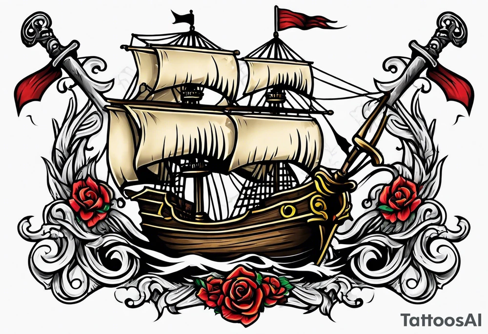 Pirate flag tattoo idea