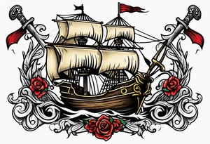 Pirate flag tattoo idea