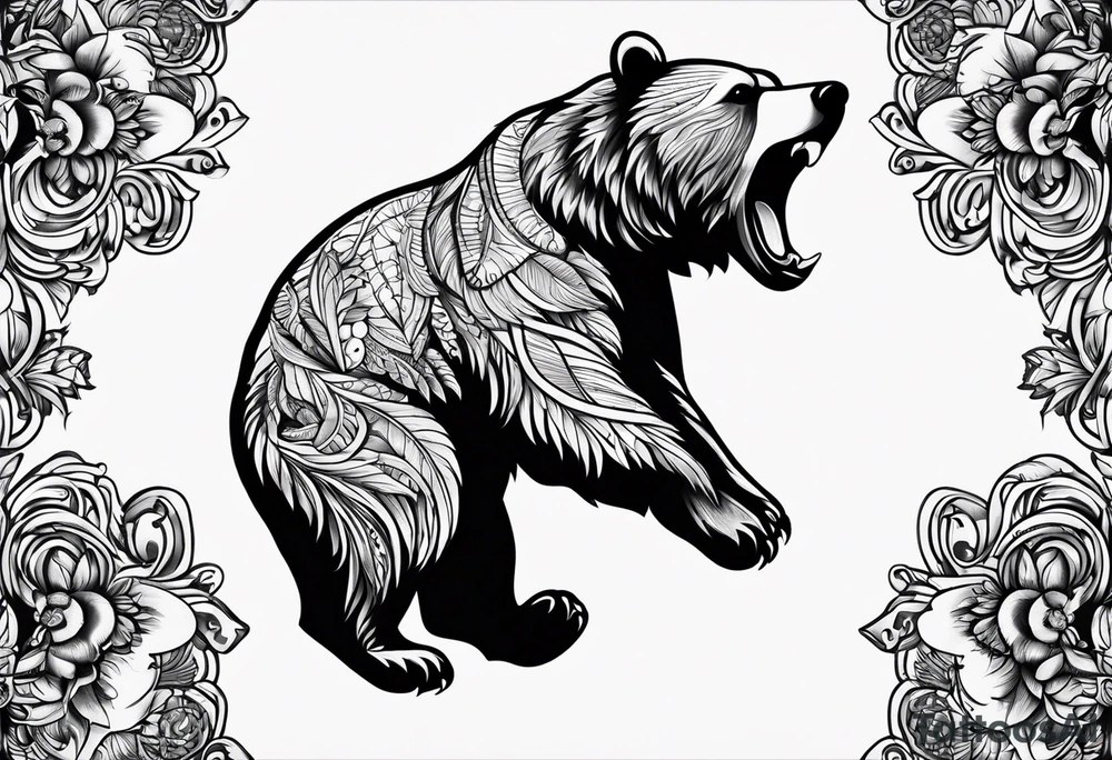 Dancing bear tattoo idea