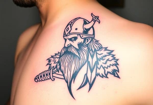 Viking warrior tattoo idea