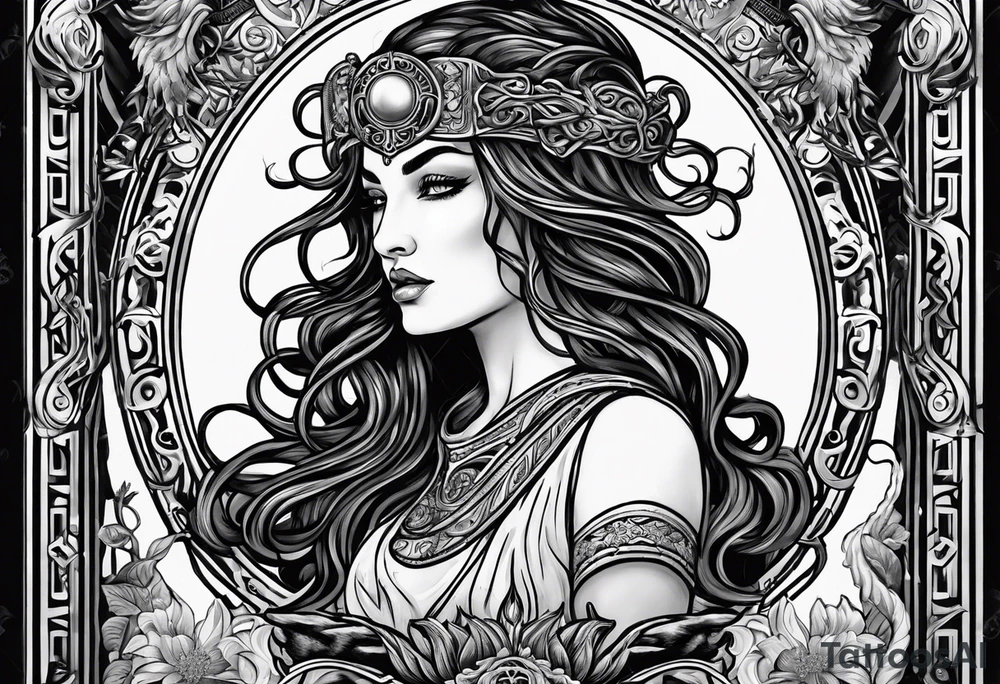 Tarot card and Medusa tattoo idea