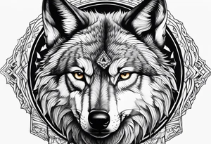 Alpha wolf tattoo idea