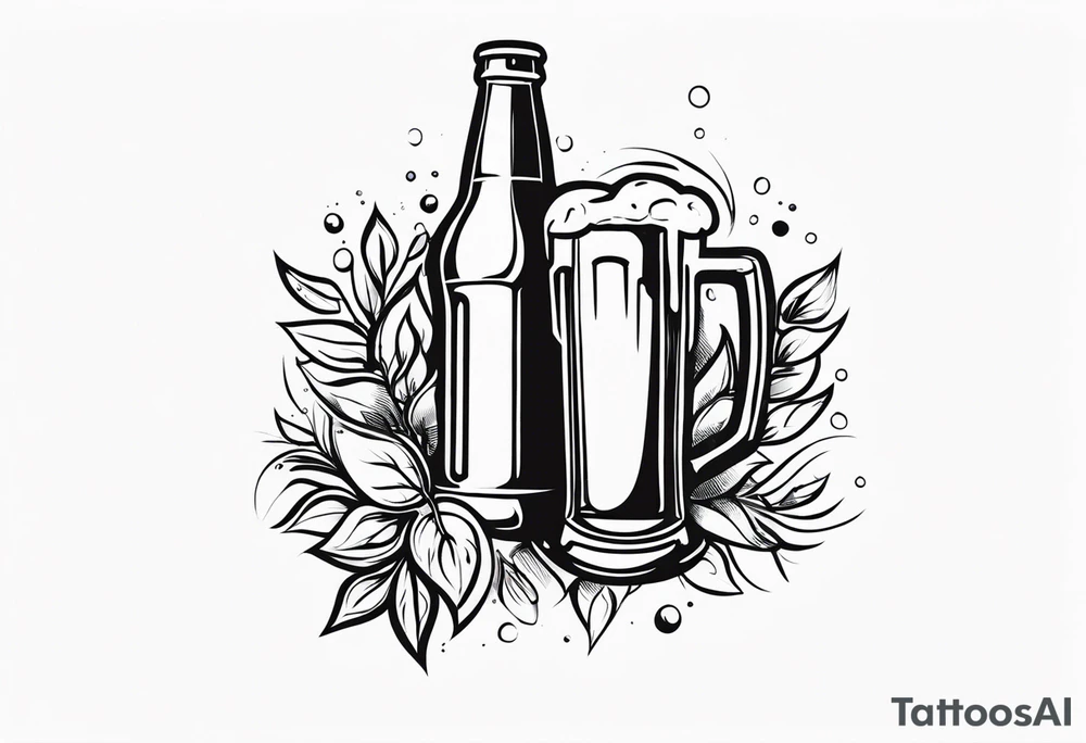 BEER CUP tattoo idea