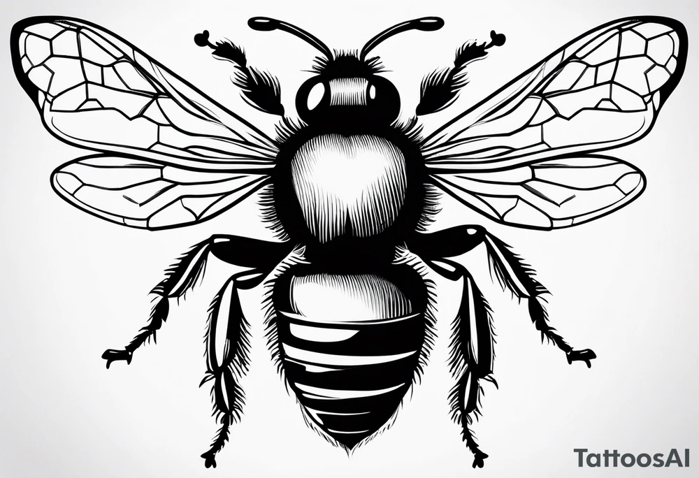 Small bee, not real tattoo idea