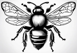 Small bee, not real tattoo idea