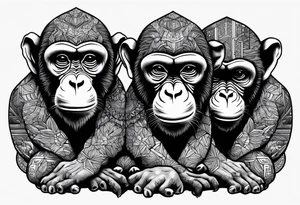 see no evil talk no evil hear no evil monkeys tattoo idea