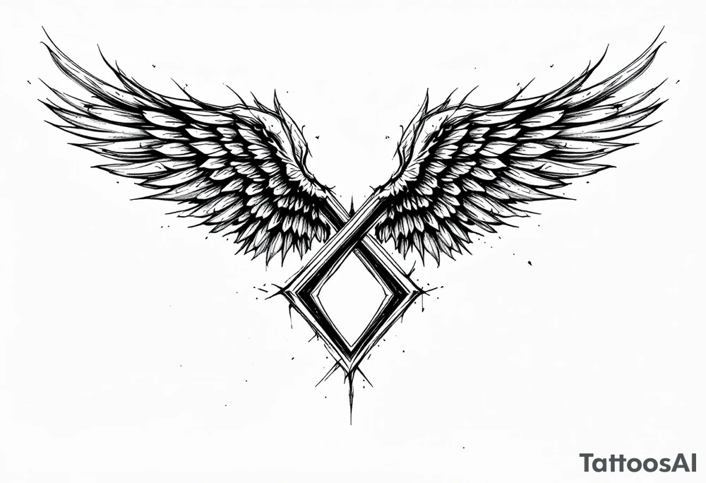 Infinity Loop made of wings tattoo idea