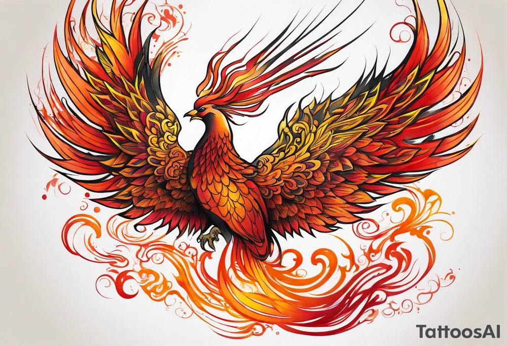 Phoenix rising tattoo idea
