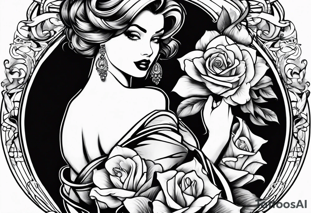 pinup girl tattoo idea