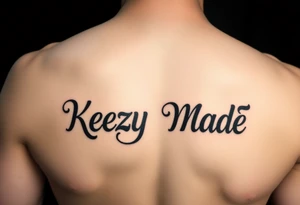bubble style lettering as one  (KeezY MadE) tattoo idea