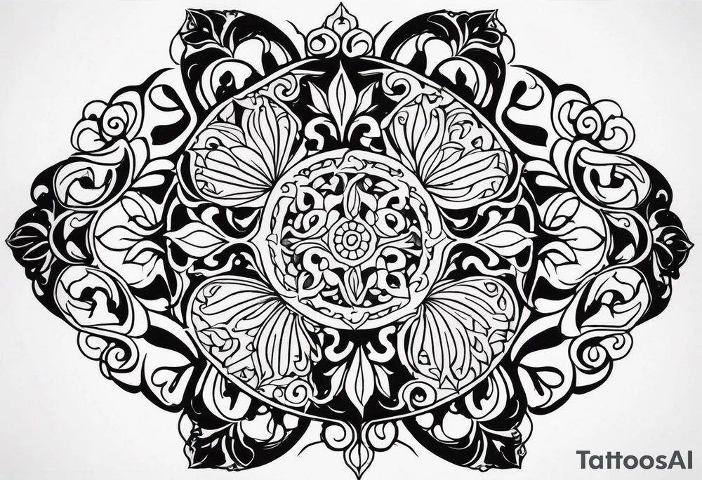 Elegant Scrollwork tattoo idea