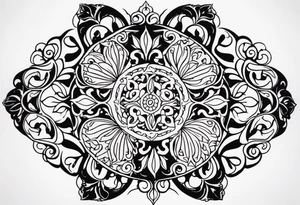 Elegant Scrollwork tattoo idea