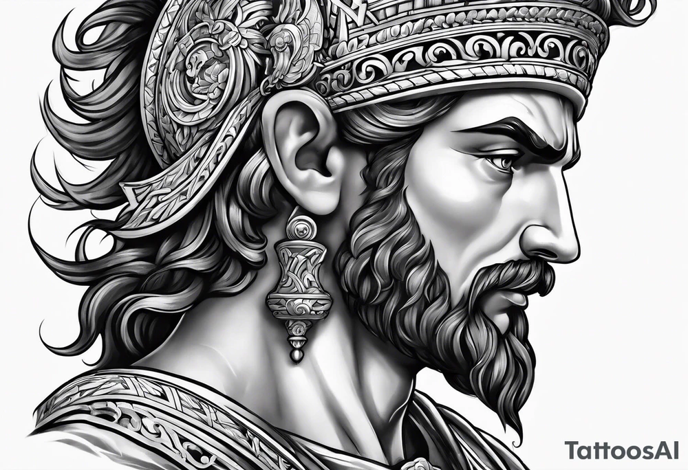 Greek God sleeve tattoo idea