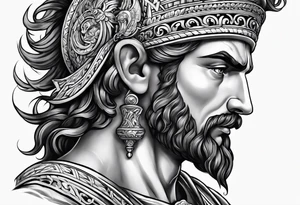 Greek God sleeve tattoo idea