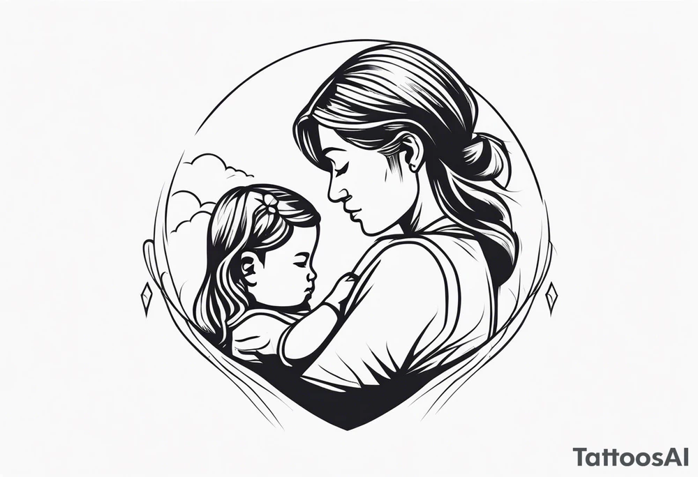 Father and daughter tattoo tattoo idea