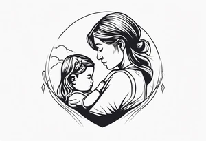 Father and daughter tattoo tattoo idea