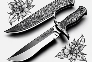 Knife, minimalistic tattoo idea