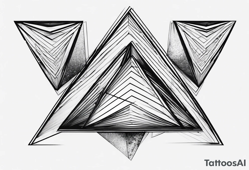 3 overlapping triangles tattoo idea