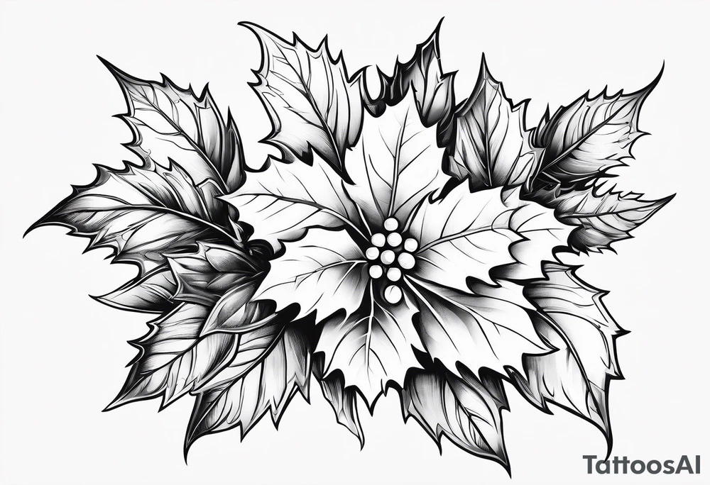 Holly flower tattoo idea