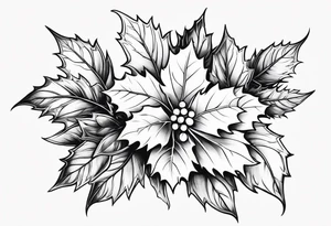 Holly flower tattoo idea