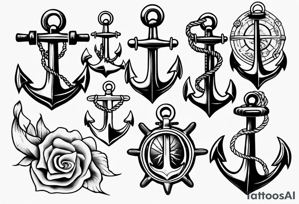 Sea anchor classic tattoo idea