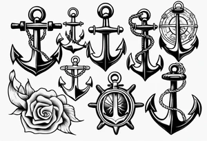 Sea anchor classic tattoo idea