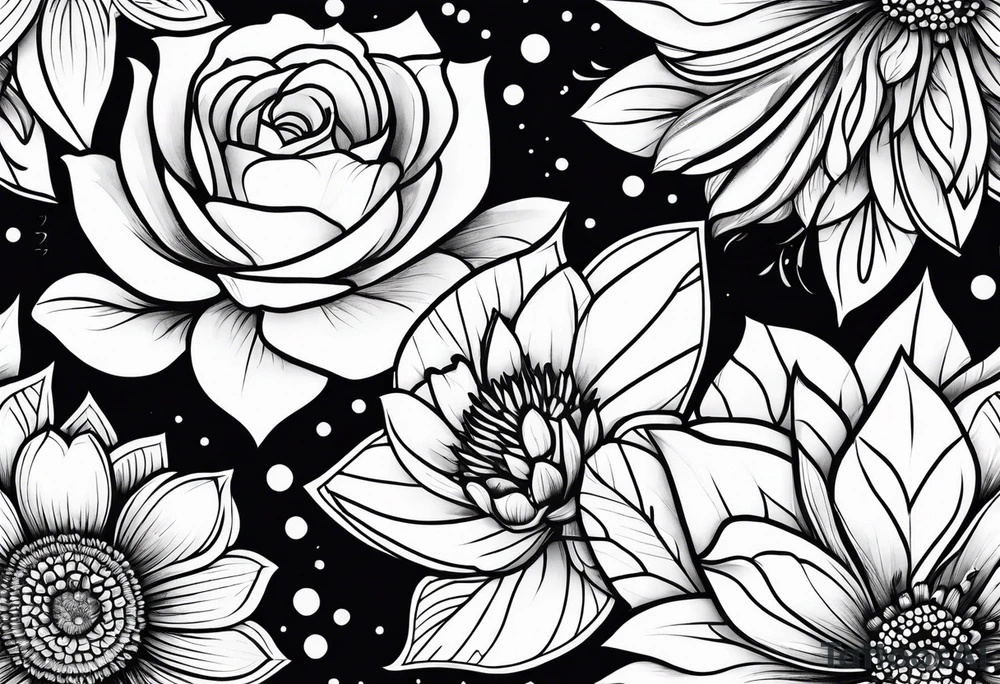 Flowers symbolizing gratitude tattoo idea