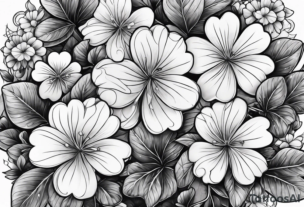 A clover with mama tattoo idea