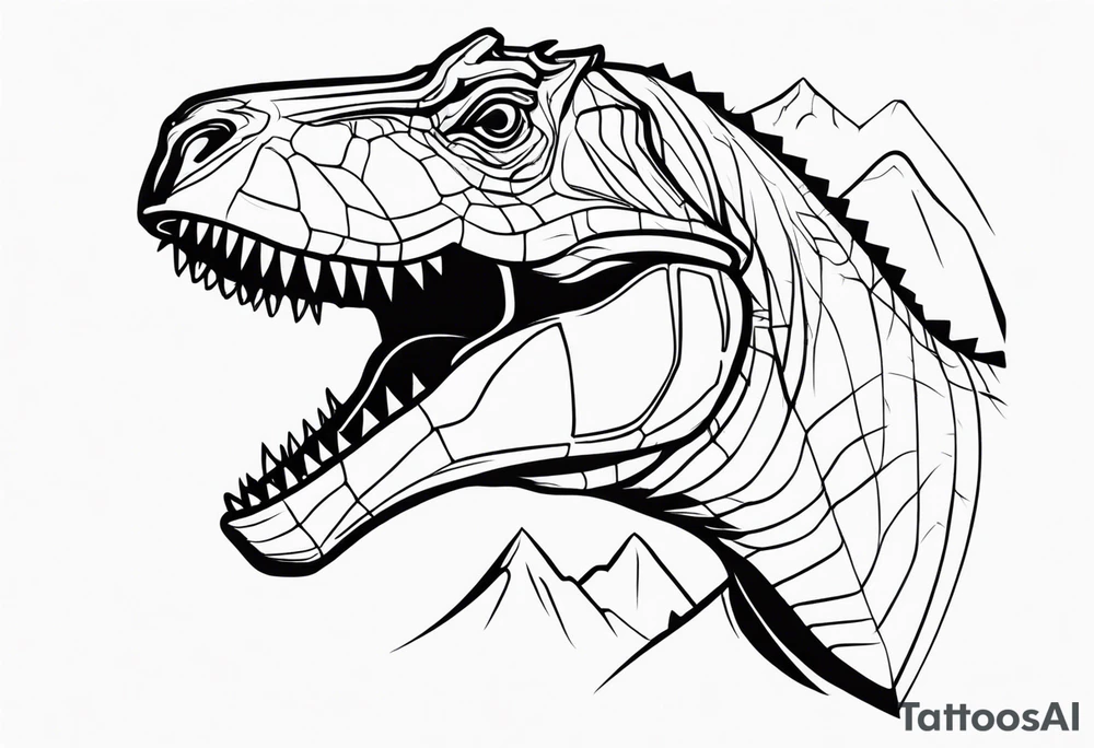 SCARY DINO tattoo idea
