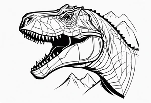 SCARY DINO tattoo idea