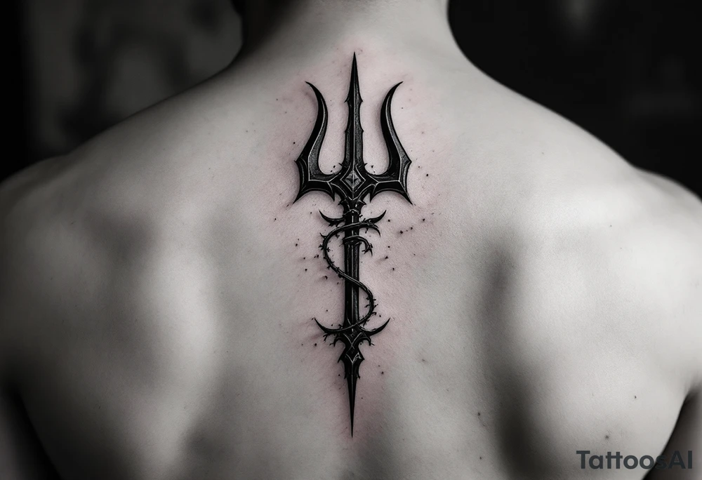 a symbol of my 3 sons including a trident tattoo idea