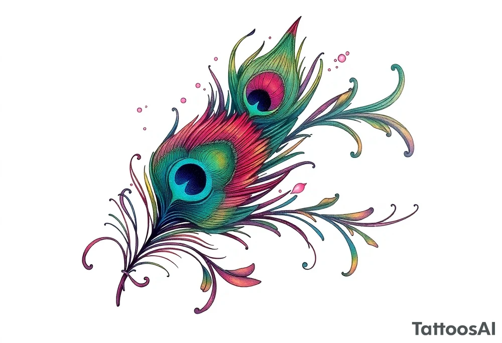 Peacock feather tattoo idea