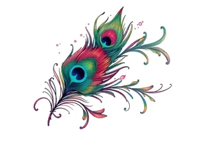 Peacock feather tattoo idea