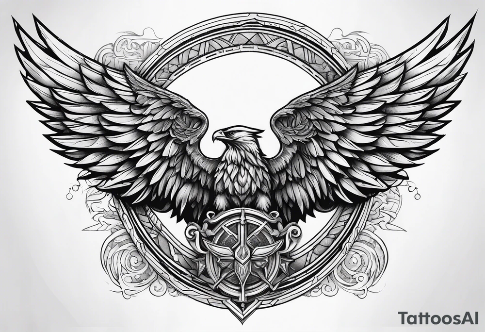 valkyrie wings symbol tattoo idea