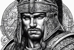 Roman Warrior Artifacts tattoo idea