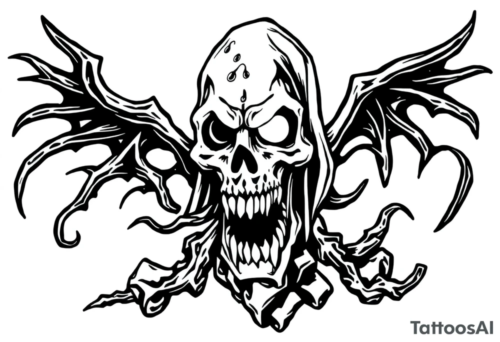 Black plague tattoo idea
