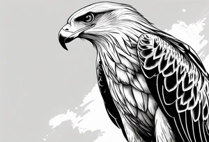 Black kite. Soft. Small. Child like. Environmental elements. Girly. tattoo idea