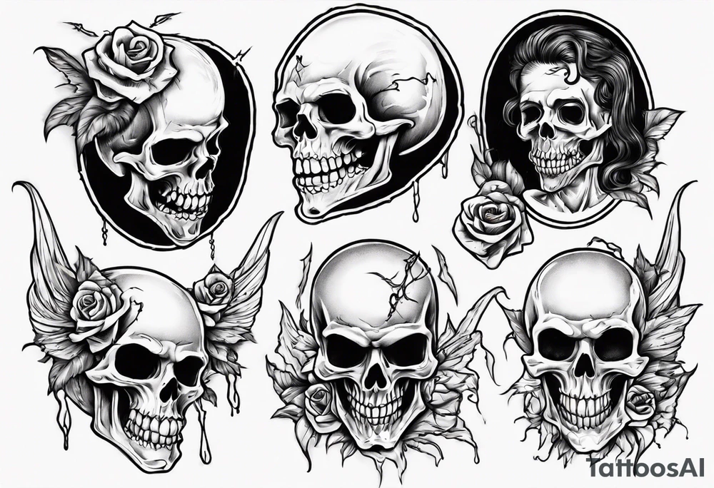 death smiling at me and I'm smiling back at the death tattoo idea