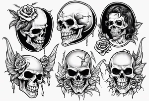 death smiling at me and I'm smiling back at the death tattoo idea