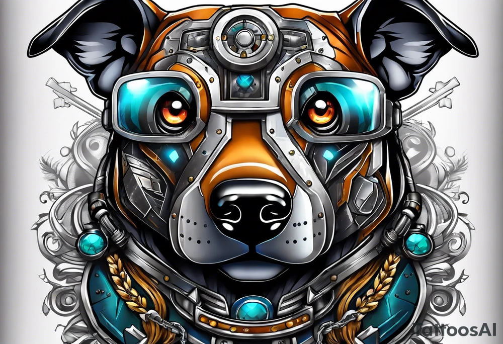 Robot dog tattoo idea
