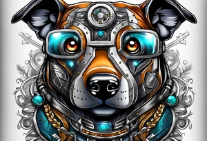 Robot dog tattoo idea