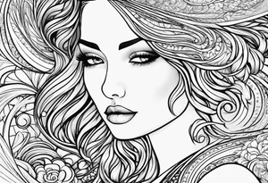 Swirling snow tattoo idea