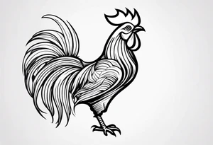 Rooster with gun tattoo idea