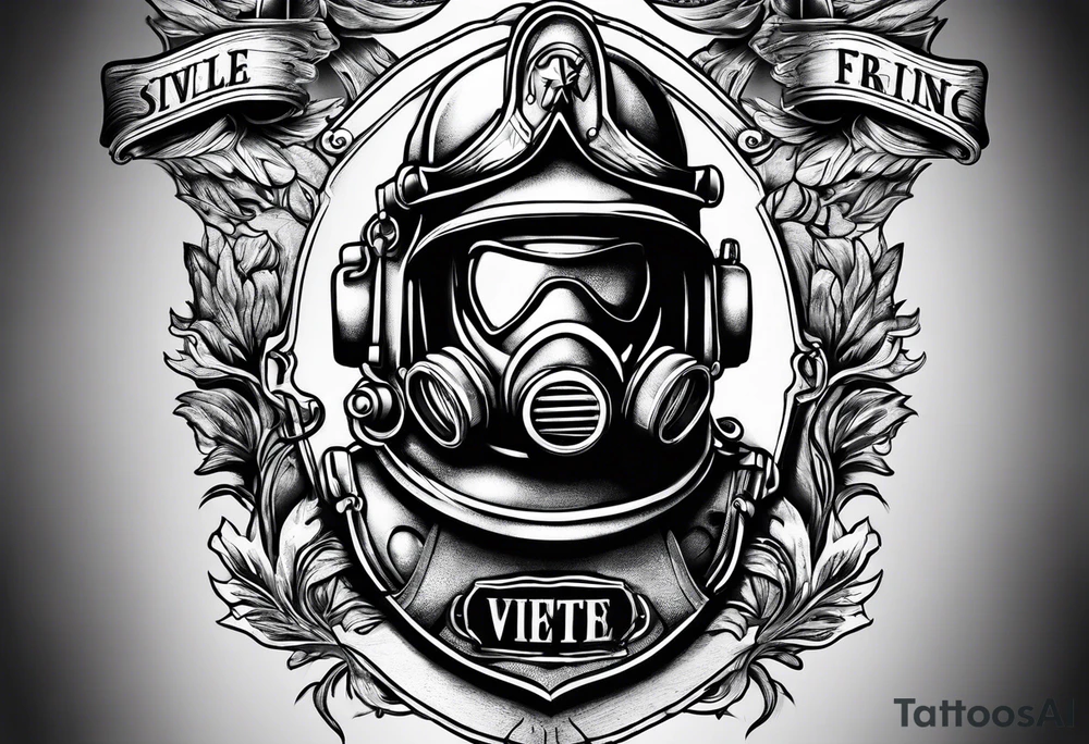 diving firefighter tattoo idea