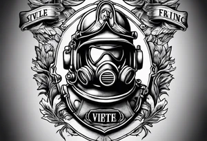 diving firefighter tattoo idea